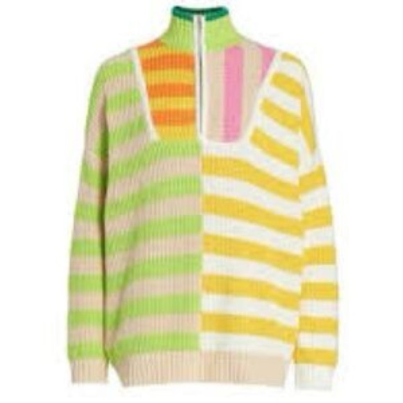STAUD Multicolor Striped Turtleneck Sweater - Picture 2 of 13